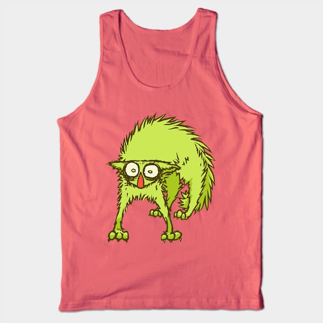 Freaked out Cat Tank Top by NekomeAndon